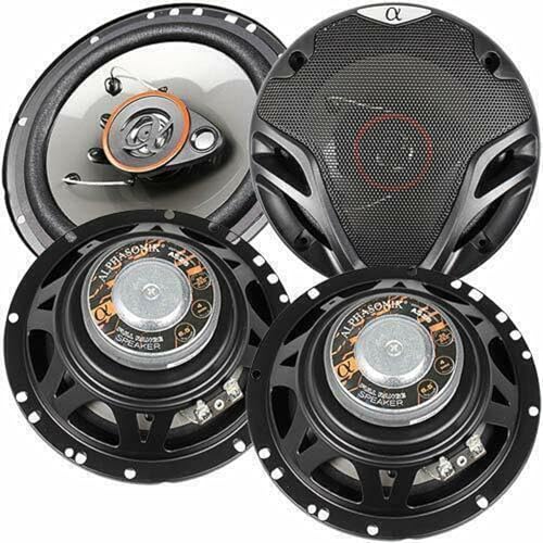 Alphasonik AS265P Loudspeakers 2 Pairs of 6.5" 350W Max 3-Way Speakers 4 Ohms Premium Quality Audio Door Speakers for Car or Truck Stereo Sound System - Image 1