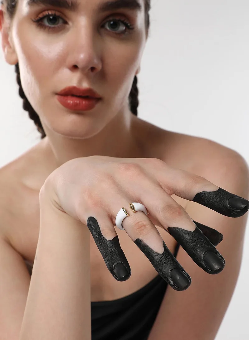 Sohi  Adjustable Contemporary Artificial Finger Ring Jewellery for Women | Best Price UAE