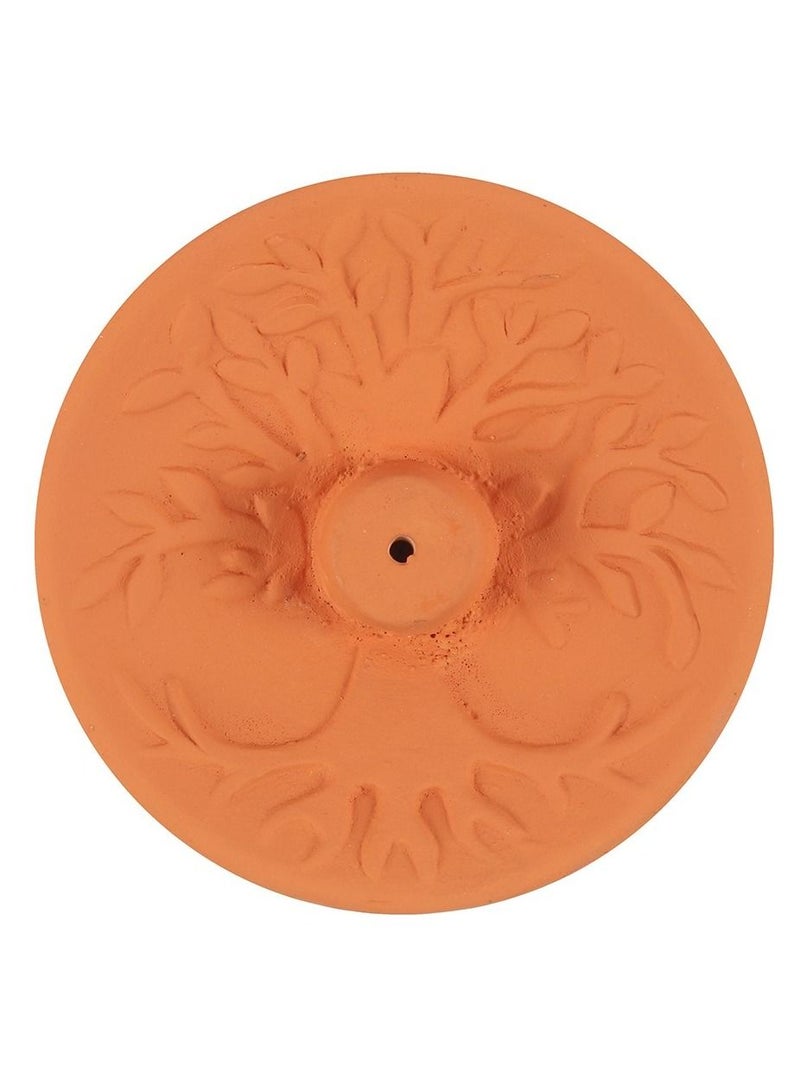 TREE OF LIFE TERRACOTTA INCENSE PLATE - Image 1