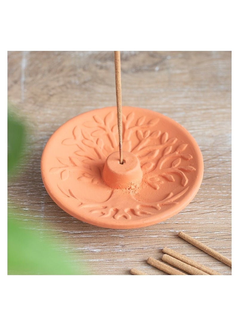 TREE OF LIFE TERRACOTTA INCENSE PLATE - Image 3