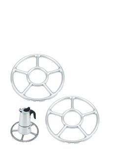 SYOSI 2 Pcs Alloy Multi-Function Gas Ring Reducer Universal Hob Ceramic Pan Supports Alloy Multi-Function Trivets Stove Top Gas Ring Reducer for Cooker Heat Simmer Coffee Pots  - Image 1