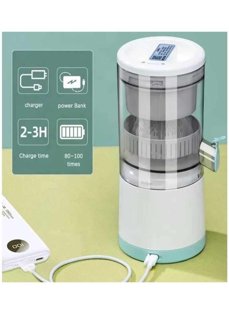 Electric Citrus Juicer, Portable Rechargeable Powerful Electric Juicer Cordless Fruit Juicer, Multifunctional 1-Button Easy Press Lemon Orange Squeezer Machine for Home & Travel Blender