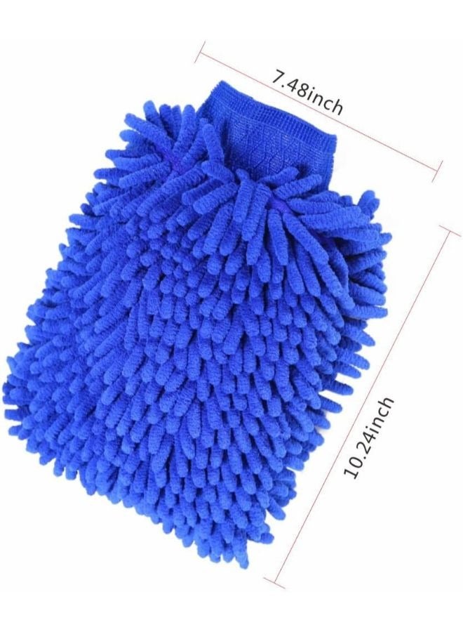 Generic 2 Pieces Car Wash mitt Microfiber Chenille Auto Vehicle Cleaning Gloves, Scratch-Free, Lint-Free, Ultra-Soft, Wet or Dry Use  - Image 2