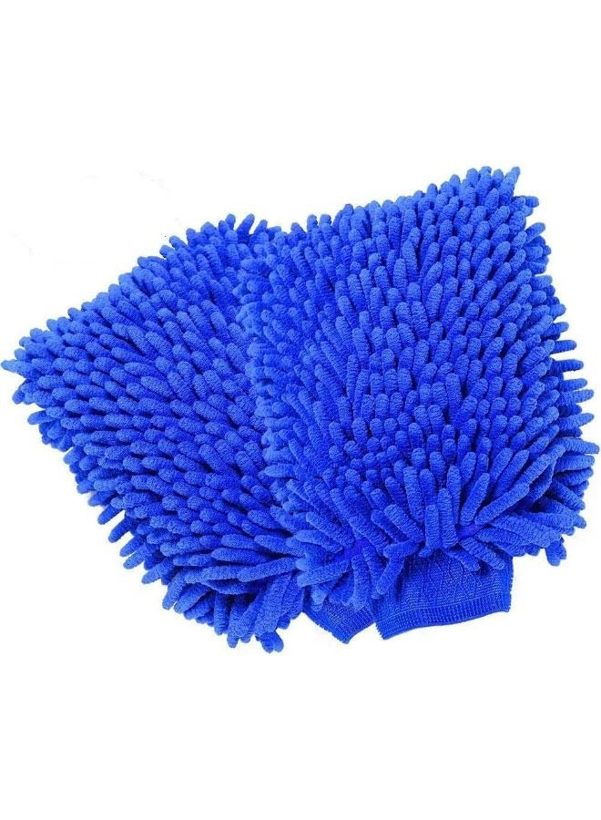 Generic 2 Pieces Car Wash mitt Microfiber Chenille Auto Vehicle Cleaning Gloves, Scratch-Free, Lint-Free, Ultra-Soft, Wet or Dry Use  - Image 1