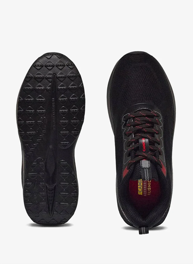 CAMPUS Blk/Red Men’s Black Lace-Up Sports Shoes – Modern Dual-Tone Look Shoes with Airy Comfort Fit for Men | Best Price UAE