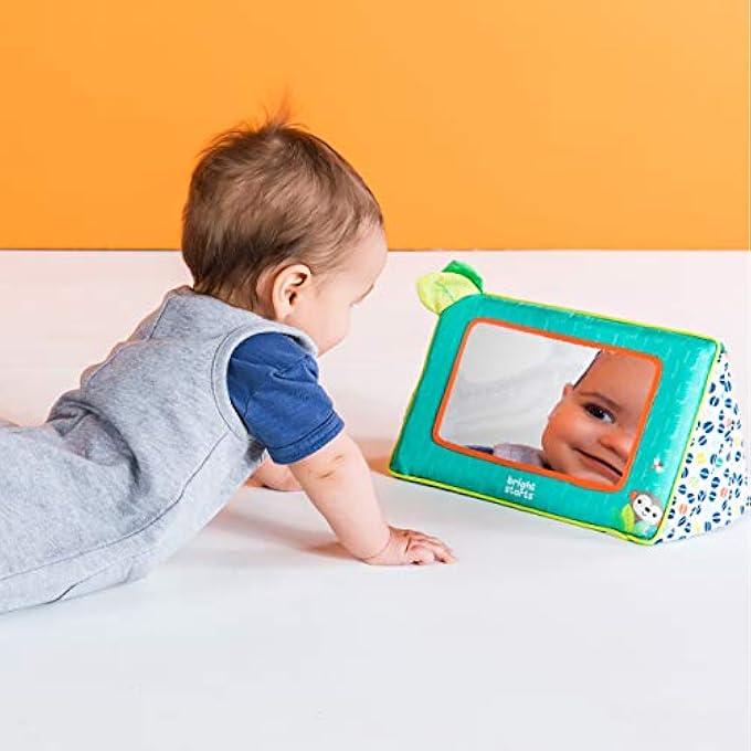 SIT & SEE SAFARI FLOOR MIRROR - GREEN - 0-36 MONTHS - BABY SAFE MIRROR - COLORFUL FABRIC - Image 2
