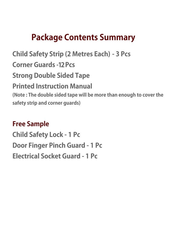 ستور 2508 مجموعة مكونة من شريط أمان للأطفال وواقيات الزوايا (بني) - Image 4