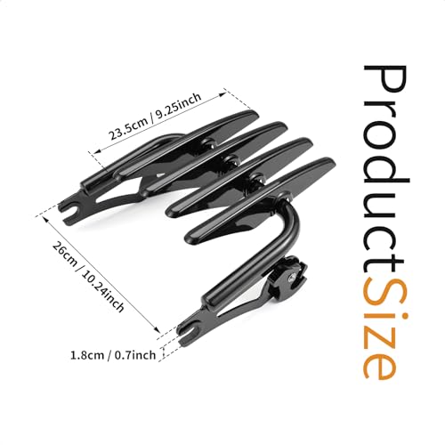 FIASRAC Motorcycle Luggage Rack Luggage Support Shelf for Harley Touring Street Glide Road King Electra Glide 2009-2024 (Gloss Black) - Image 4