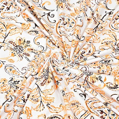EasyGoods® 100% Pure Cotton Jaipuri Bedsheet with Pillow Covers | Soft & Breathable Fabric | Traditional Floral Print | Cotton Bedsheet (Brown, King) - Image 4
