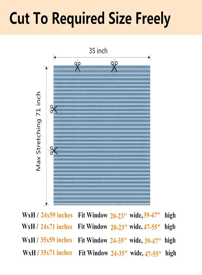 Maritown Window Blinds Cordless No Drill Cut to Size Clip On Stick On Self Adhesive Temporary Blinds Pleated Paper Blinds for Windows Doors Shades for Home Nursery Bedroom Kitchen Bathroom - Image 5