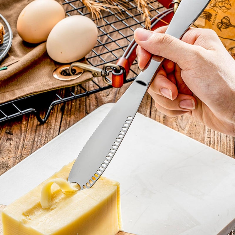 Pujito 2Pcs Butter Spreader Knife 8inch for Cold Butter Butter Slicer, Butter Curler, Butter Grater, Butter Blade - Image 2