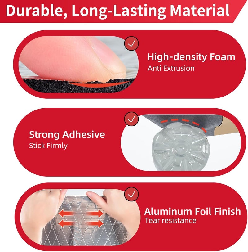 AggSound 157mil 6sqft Car Sound Deadening Material - Aluminum Foil Foam Insulation Roll - Image 5