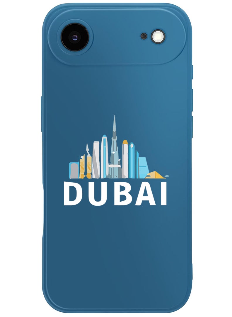 Theodor Protective Slim Fit Case Liquid Silicone Cover with Full Body Protection Anti-Scratch Shockproof Case For Apple iPhone 17 Air (Blue) Dubai - White - Image 1