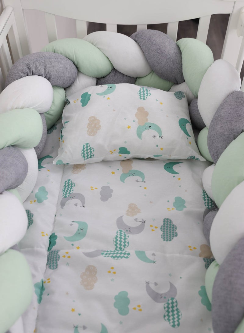 FUN MOMENT 7-piece baby cot bedspread with snail partitions - Image 3