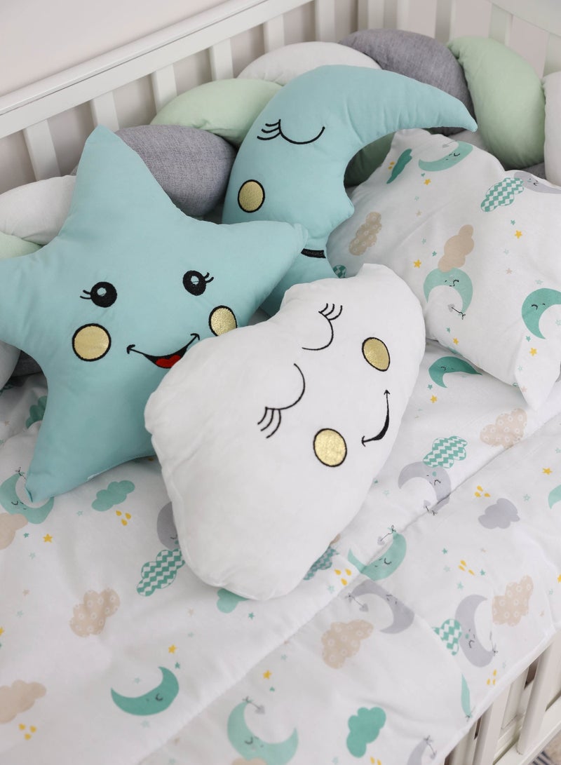 FUN MOMENT 7-piece baby cot bedspread with snail partitions - Image 4