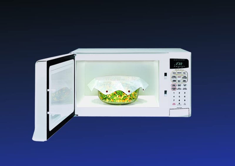 Smartwares Microwave Spatter Screen, Reusable, Non-Stick Mesh, Folds Flat, 13 Inch Splatter Guard, BPA Free, Tested Food Contact Safe, Made in the USA. Red Beads - Image 5