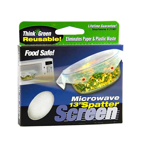 Smartwares Microwave Spatter Screen, Reusable, Non-Stick Mesh, Folds Flat, 13 Inch Splatter Guard, BPA Free, Tested Food Contact Safe, Made in the USA. Red Beads - Image 4