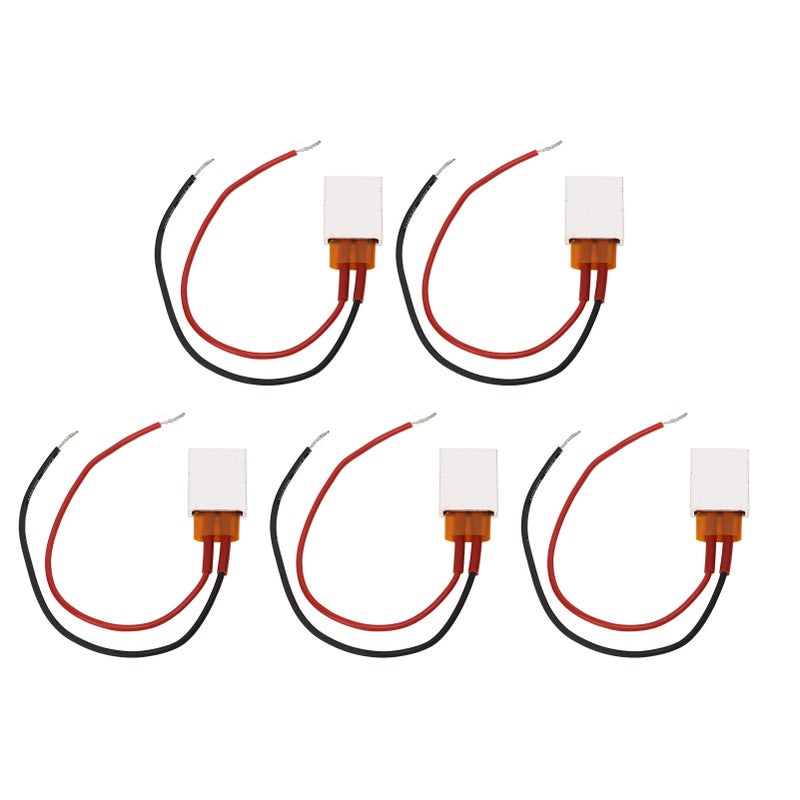 5Pcs PTC Heating Plate Aluminum Alloy Ceramic Thermostatic PTC Heating Element 200℃ Red Black Cable 12V - Image 5