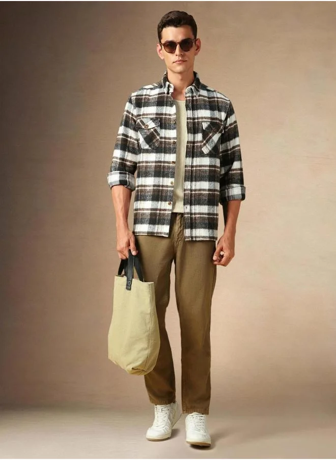 Dennis Lingo Plaid Flannel Long Sleeves Shirt by Styli