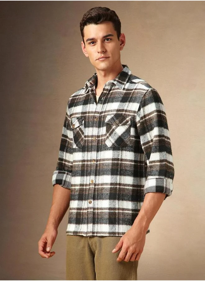 Dennis Lingo Plaid Flannel Long Sleeves Shirt by Styli