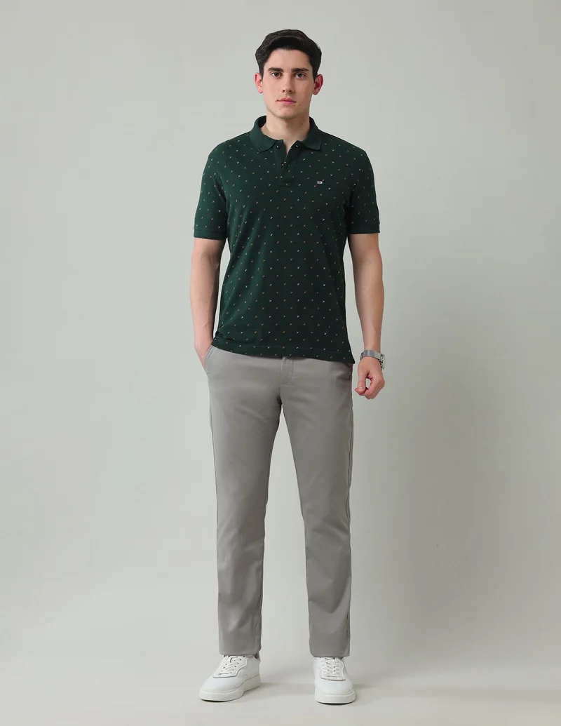 Arrow Green All Over Printed Regular Fit Polo Shirt for Men | Best Price UAE
