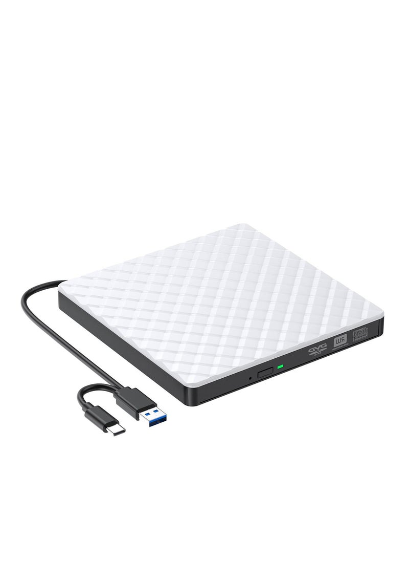 Generic - External DVD Drive, USB 3.0 CD/DVD +/-RW Drive Portable CD DVD Player Burner Reader Writer, Slim Optical CD ROM Drive for Laptop Desktop PC Linux Apple Mac OS Macbook Pro Windows 11/10 - Image 1