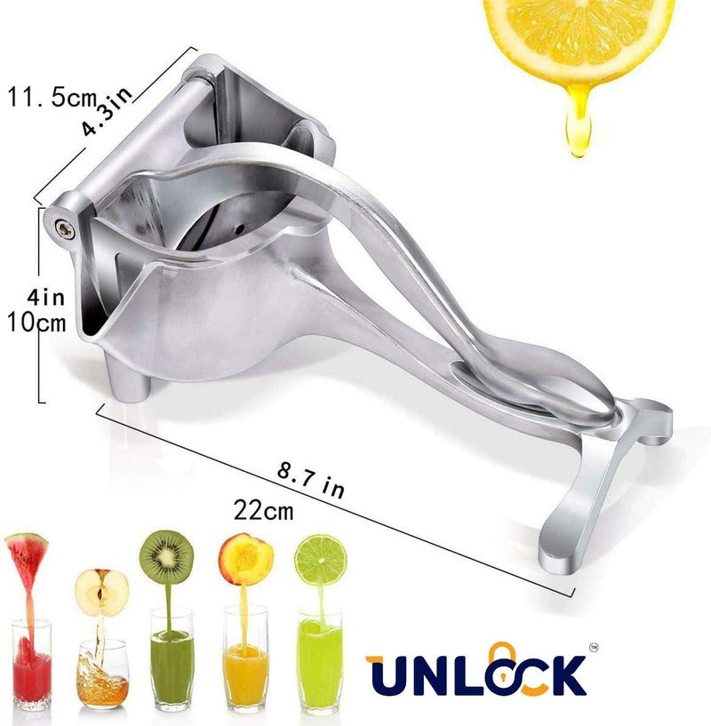 UNLOCK Aluminium Alloy Material Manual Hand Fruit Lemon Orange Squeezer Juicer Juice Extractor Tool Pack of 1 - Image 5