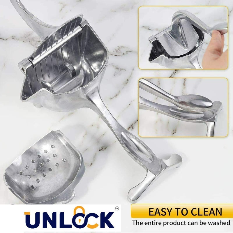 UNLOCK Aluminium Alloy Material Manual Hand Fruit Lemon Orange Squeezer Juicer Juice Extractor Tool Pack of 1 - Image 3
