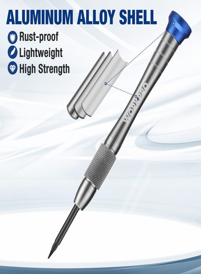 WORKPRO 6-Piece Magnetic Screwdriver Set, S2 Alloy Steel, 3 Phillips and 3 Slotted Tips Small Screwdriver Repair Tool Kit, Good for Phone, Computer, Watch, Eyeglass, Electronic - Image 3