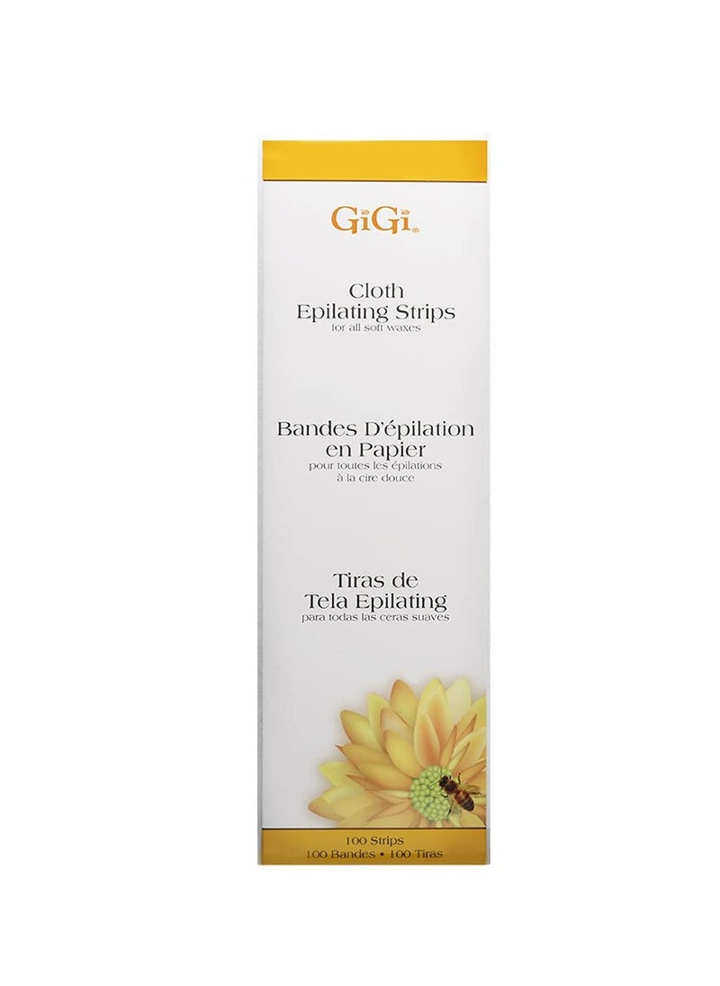 GiGi GiGi Large Cloth Epilating Strips for Arms, Legs, Chest, and Back Hair Waxing/Hair Removal, 100 Pieces  - Image 1