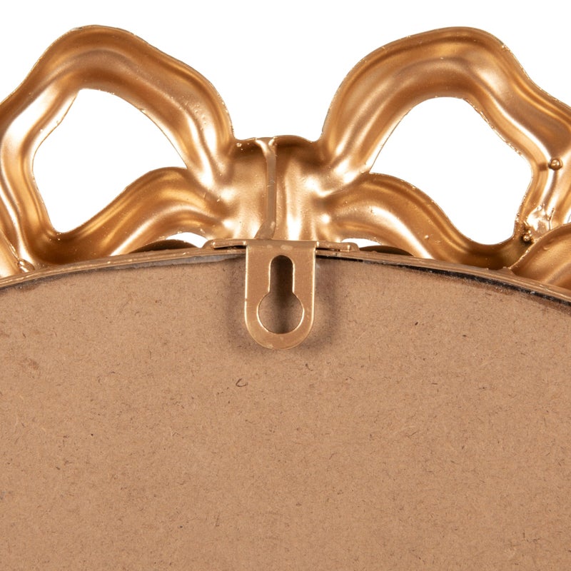 Creative Co-Op Arched Gold Iron Mirror with Decorative Bow - Image 4