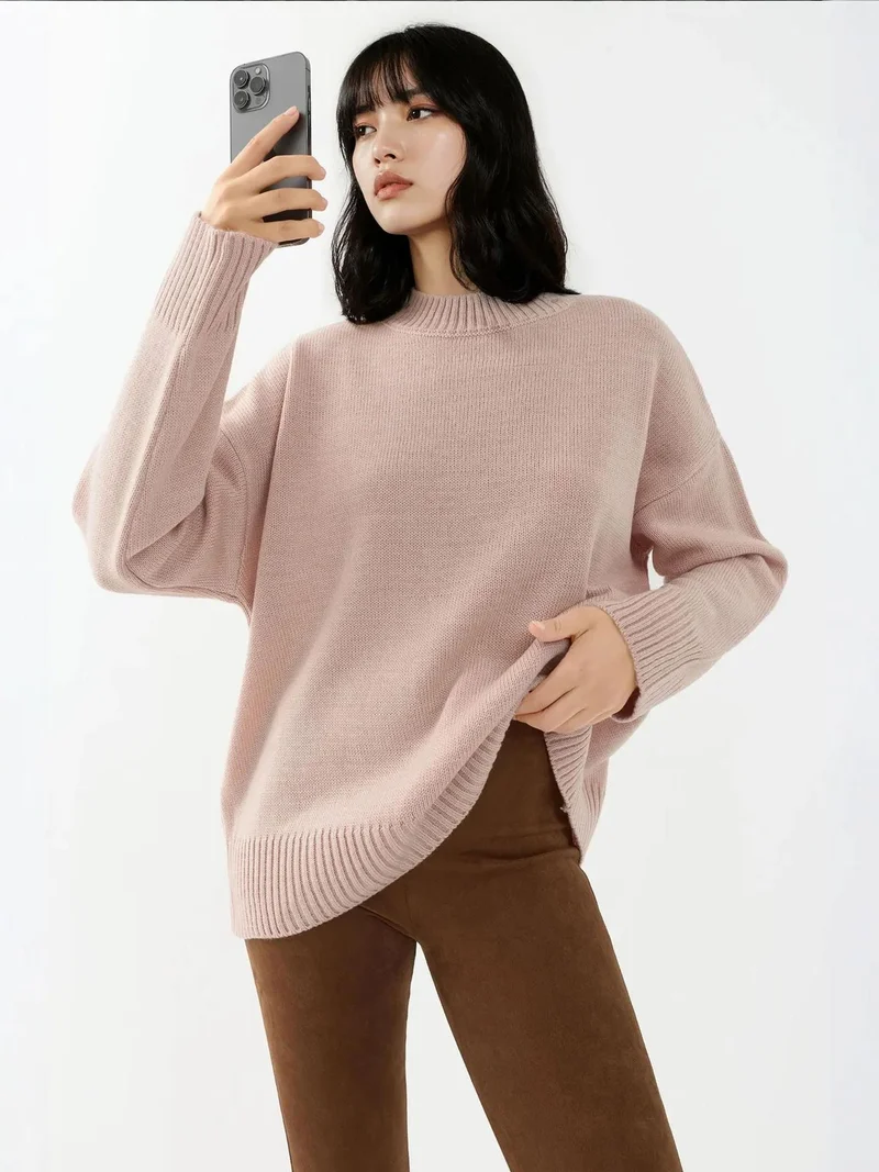 HICCUP Crew Neck Cozy Sweater