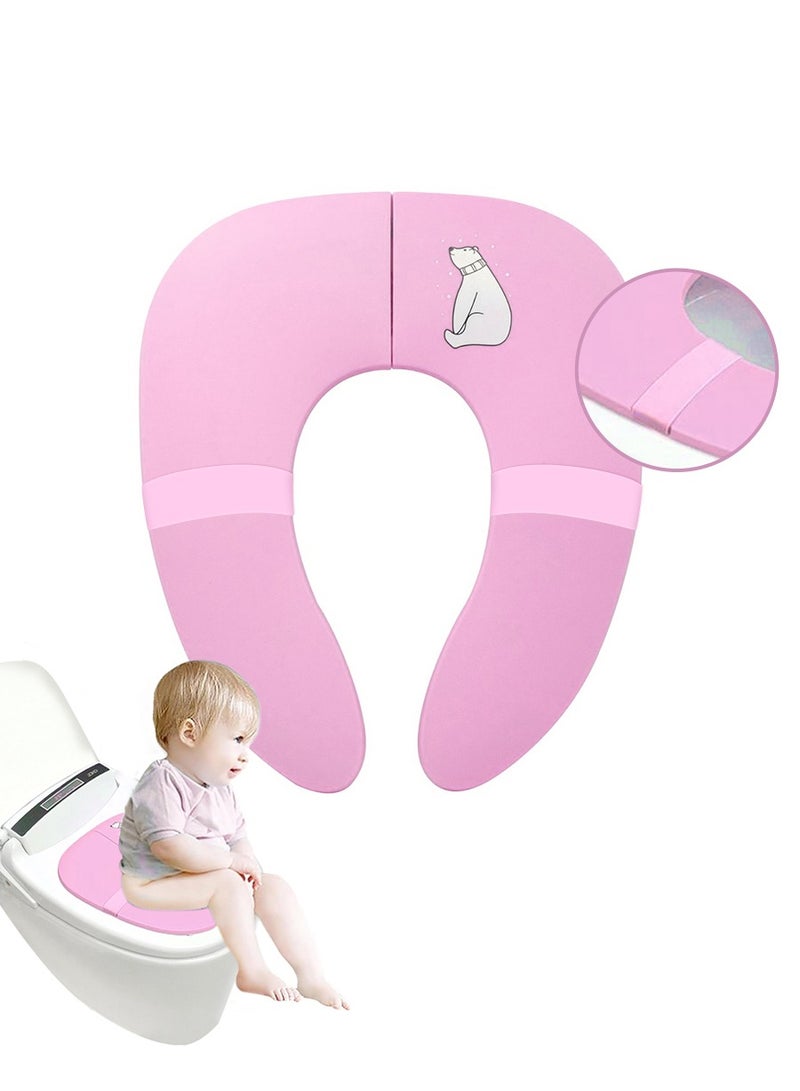 مقعد تواليت للأطفال مقعد تواليت محمول للرجال والنساء مقعد تواليت محمول قابل للطي للسفر مقعد تواليت للسفر وسادات سيليكون مضادة للمشبك - Image 1
