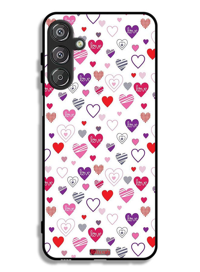 Tolwak Samsung Galaxy F36 Protective Case Cover Hearts Doodle - Image 1
