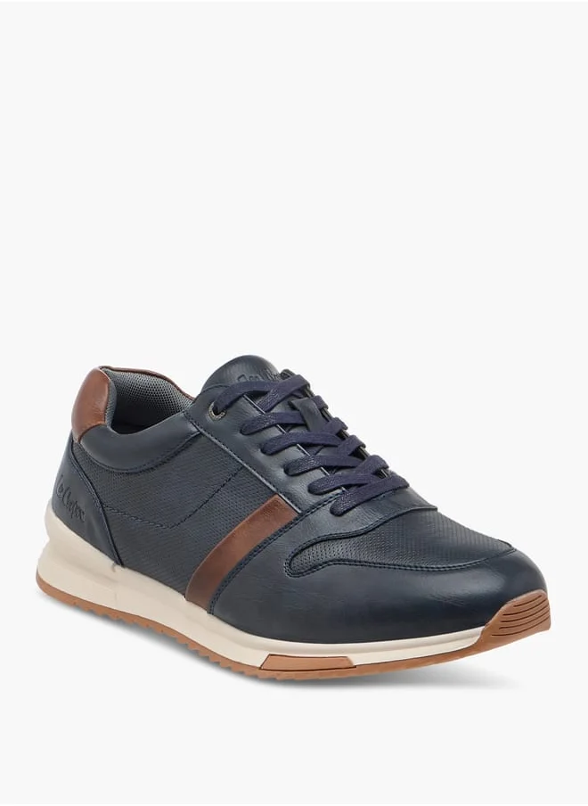 لي كوبر Men's Panelled Lace-Up Sneakers