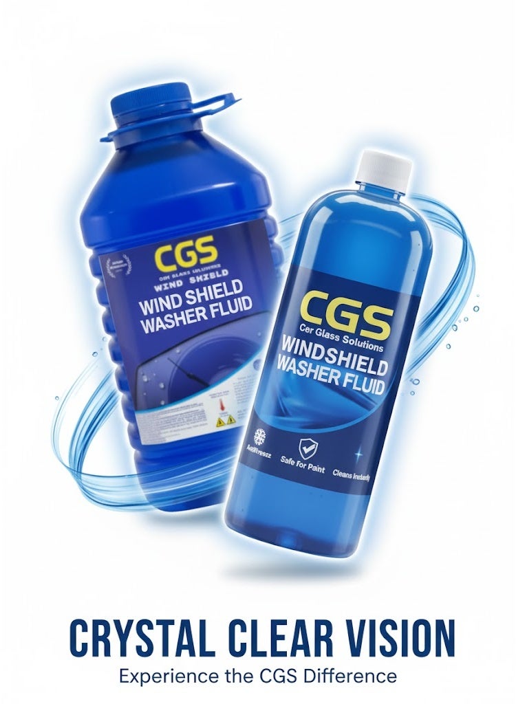 سي جي اس سائل تنظيف زجاج السيارة CGS – رؤية فائقة الوضوح وحماية للزجاج زجاجة 2  لتر + زجاجة 1 لتر - Image 1