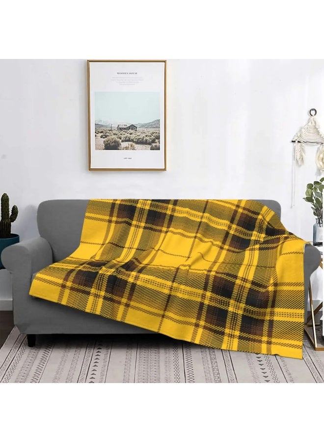 Anna Plaid Print Soft Flannel Home Throw Blanket - Image 1