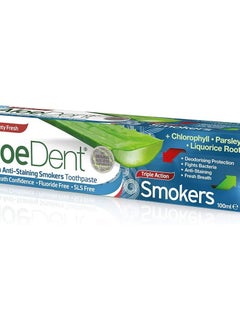 AloeDent Aloe Vera Anti Staining Smokers Toothpaste 100ml 