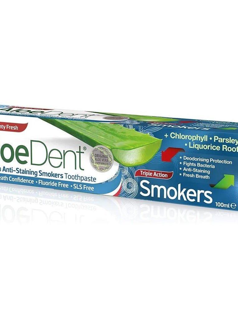 AloeDent - Aloe Vera Anti Staining Smokers Toothpaste 100ml - Image 1