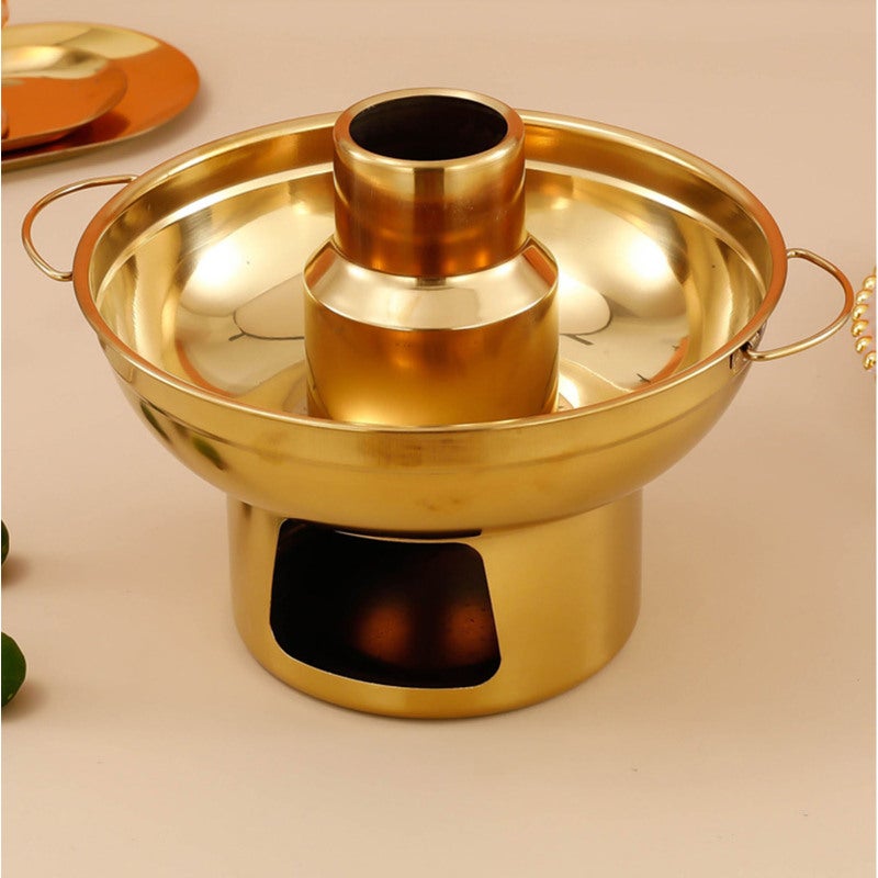 Dry Ice Hot Pot Medium Size Thickened Anti-deform Stainless Steel - Fine Mirror Texture Easy To Clean Dessert Pot For Home Party Gatherings - Image 4