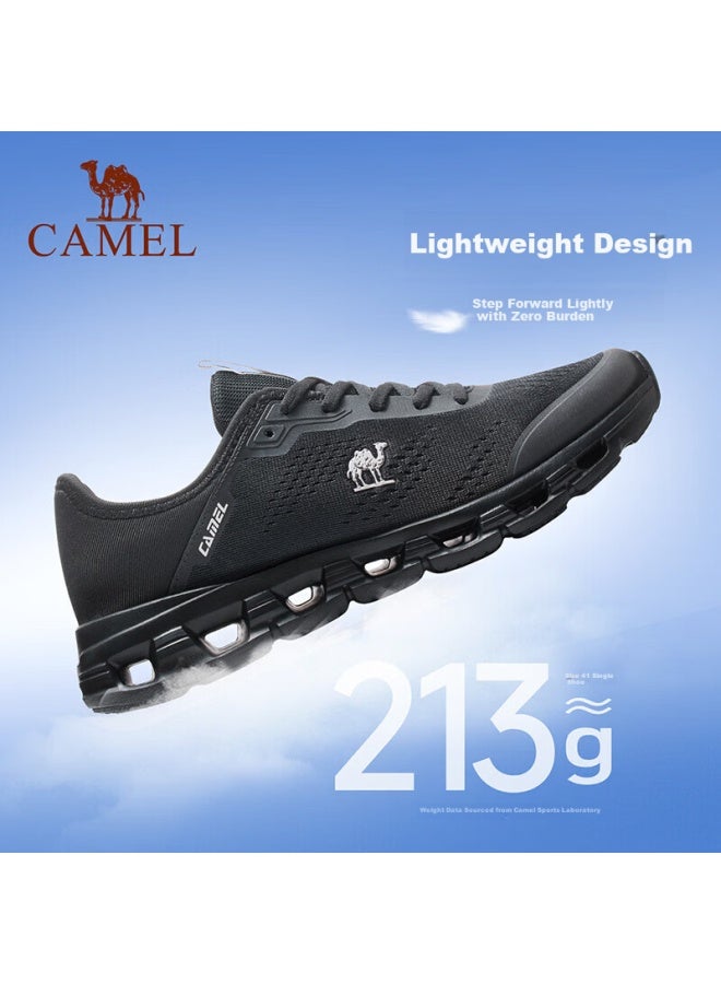 Camel Lightweight Breathable Men's Sports Walking Shock Absorption Rebound Running Shoes K16b60l8061 Black/silver Size 38 - Image 1
