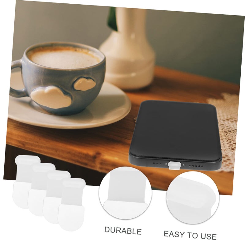 4 Pack Multi Color Charging Port Dust Plugs Protective Covers 1 8X1X0 1CM - Image 4