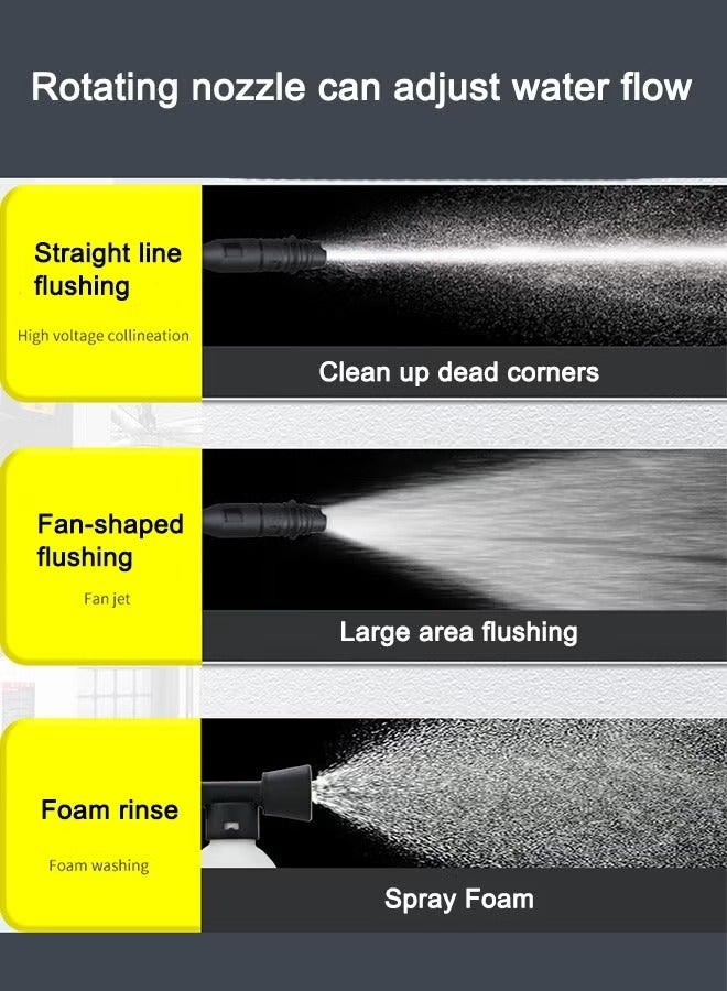 ALongDeng 1800W Electric Pressure Washer 150Bar Portable Power Washer with Foam Gun  Quick Connect Nozzle High Pressure Water Gun for Car Cleaning Driveway Fence Patio Home Use - Image 3