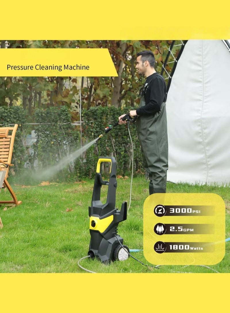 ALongDeng 1800W Electric Pressure Washer 150Bar Portable Power Washer with Foam Gun  Quick Connect Nozzle High Pressure Water Gun for Car Cleaning Driveway Fence Patio Home Use - Image 4