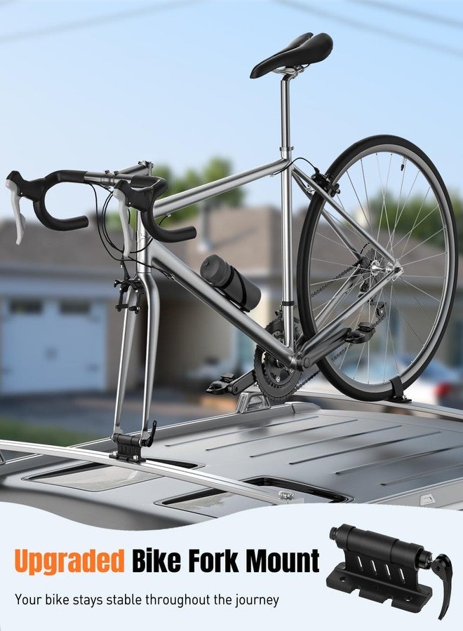 Pawfly Bike Fork Mount Block, Upgraded Quick Release Fork Mount, Aluminum Alloy Bike Mount Bicycle Front Fork Mount, Quick Release Thru Axle with 4 Adapters, Car Roof Mount Rack for SUV Truck Van - Image 2