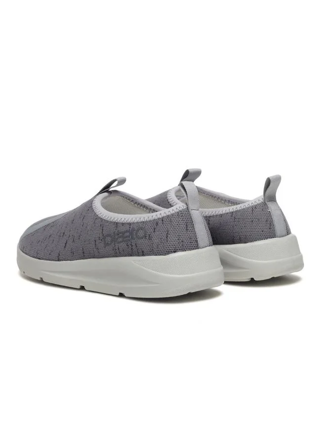 PLAETO Mens Grey Slip-On Sneakers - Comfortable Everyday Footwear