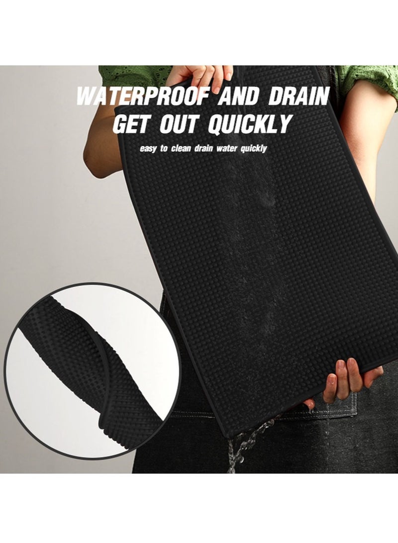 Coffee Mat Thick Durable and Stylish Bar Mat for Spills,Non Slip Cup Mat, Non-Toxic, Service Mat for Coffee, Bars, Restaurants Counter Top  - Image 4