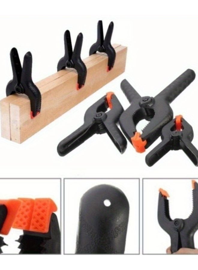 10pcs Black Heavy Duty Plastic Spring Clamps 2 Inch Jaw Non Slip Grip - Image 3