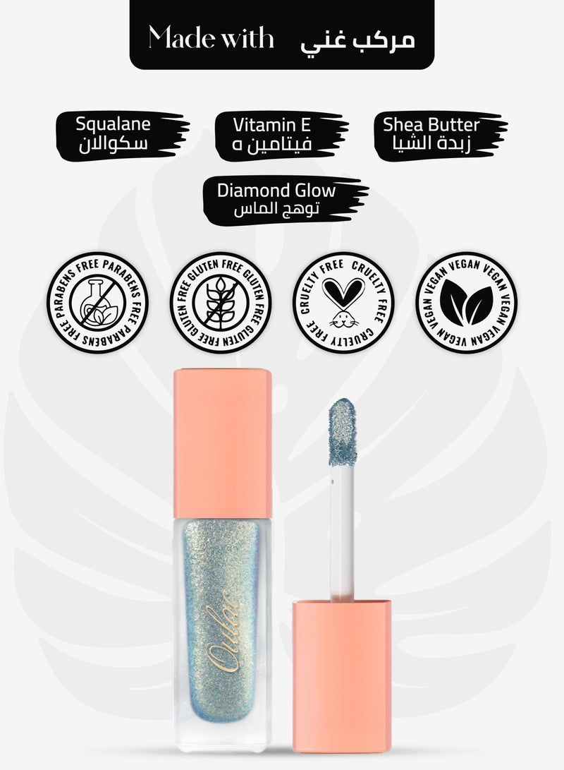 Oulac Liquid Glitter Eyeshadow - Metallic & Shimmer Formula, Intense Sparkle Eyeshadow, Eyeliner & Highlighter, Fine Sparkle & Glow, Blendable, Crease-Resistant, Vegan & Cruelty-Free, Long-Lasting, 5.4g - Electric Eel - 14 - Image 2