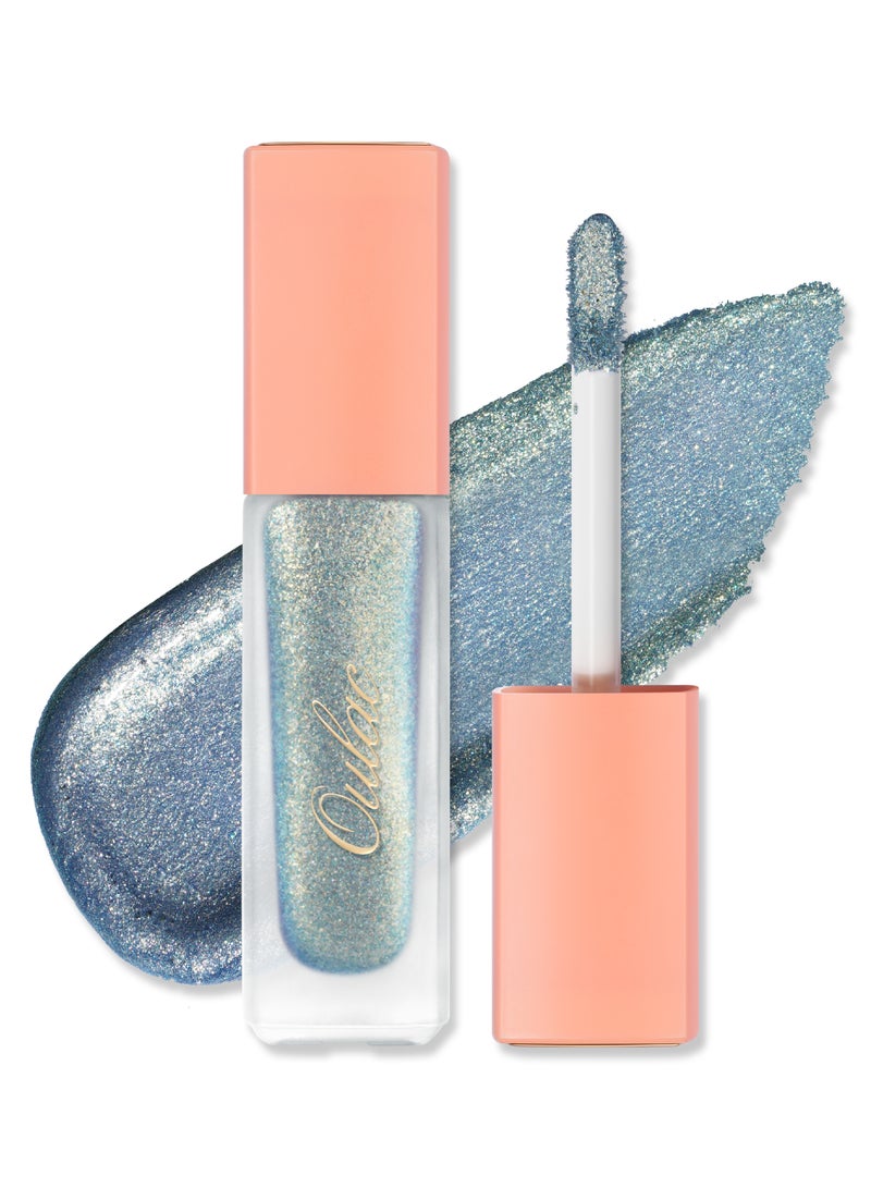 Oulac Liquid Glitter Eyeshadow - Metallic & Shimmer Formula, Intense Sparkle Eyeshadow, Eyeliner & Highlighter, Fine Sparkle & Glow, Blendable, Crease-Resistant, Vegan & Cruelty-Free, Long-Lasting, 5.4g - Electric Eel - 14 - Image 1
